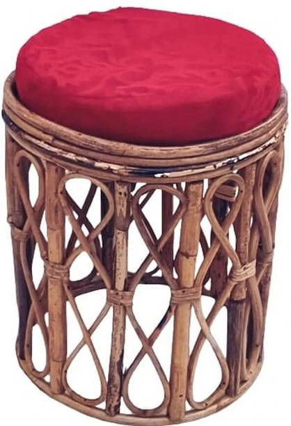 MiiArt bamboo mudda Side Stool with chusion use for Balcony,indoor,outdoor(39cm) Bamboo Bar Stool