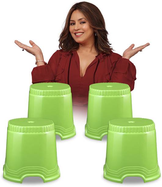 MAHARAJA Neo Plastic Sitting Stool for Indoor or Outdoor | Kitchen & Living Room | 14 In Plastic Bar Stool