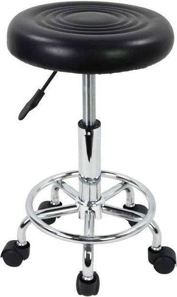 CRAFTSPEN Modern Round Rolling 16.5 to 20 Inch Height Adjustable Salon Tattoo Work Metal Bar Stool