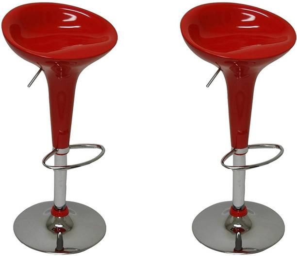 Furniture First 360 Degree Swivel Height Adjustable IMPORTED Bar Chair for Home/Kitchen Synthetic Fiber Bar Stool