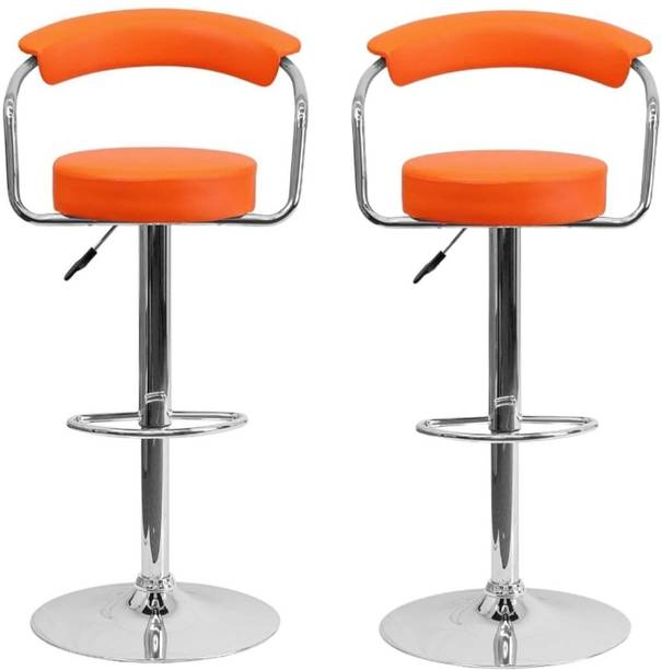 Furniture First 360 Degree Swivel | Height Adjustable | Bar Chair | Bar Stool | for Home_Kitchen Leatherette Bar Chair
