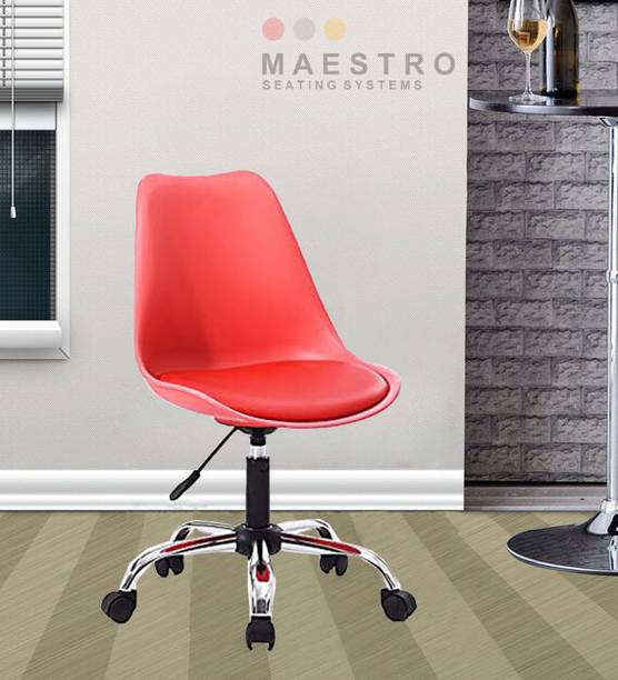 MAESTRO Adjustable Height Metal Bar Stool Chair with Cushioned Seat Plastic Bar Chair