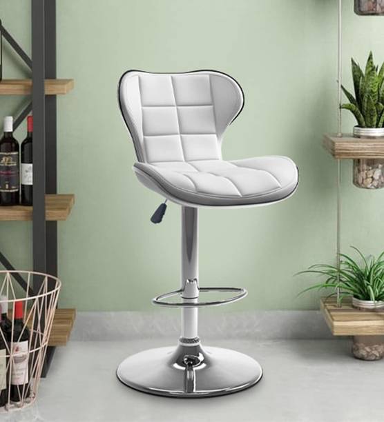 ओकक्राफ्ट Comfortable Cushion Upholstery with back, Airlift Adjustable Swivel Solid wood