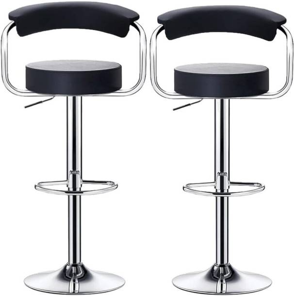 Furniture First 360 Degree Swivel | Height Adjustable | Bar Chair | Bar Stool | for Home_Kitchen Leatherette Bar Chair