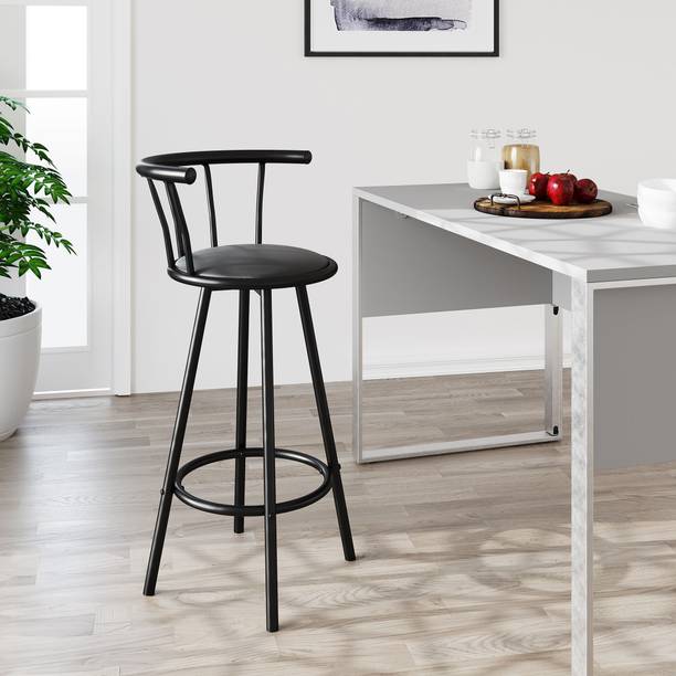 Nilkamal Bayern Half-leather Bar Stool