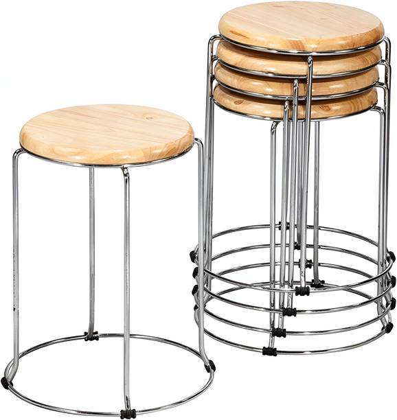 TOBY Wooden top Stool for bar/home and office /restaurant/café /Metal Bar Metal Bar Stool