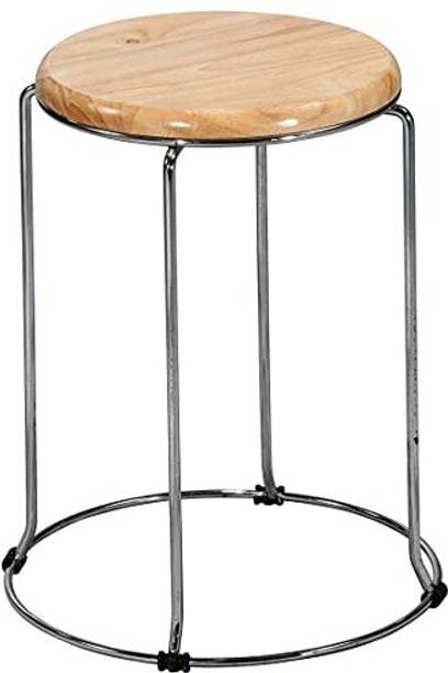 MRC Executive Chairs MRC Wooden Steel Stool (PACK OF 4) Engineered Wood Bar Stool
