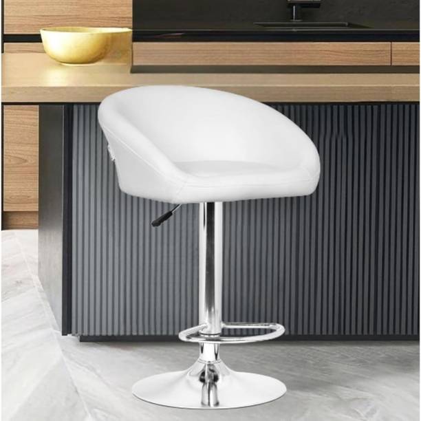 Da URBAN Mini White | Revolving | Height Adjustable | Kitchen \ Café \ Store | Leather Bar Stool