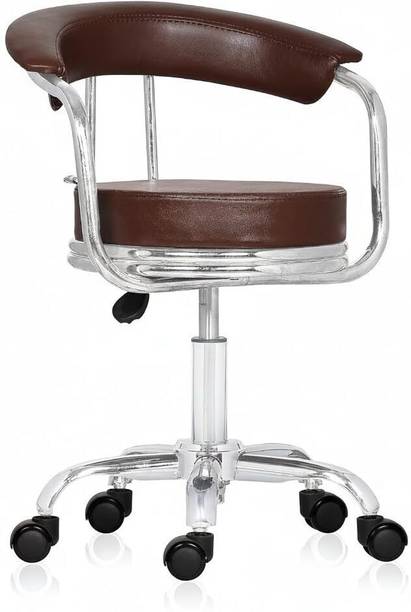 NGFC - SITTING ENVIRONMENT SOLUTIONS Office Chair with Chrome Frame, Brown Faux Leather, Adjustable Height Leatherette Bar Chair