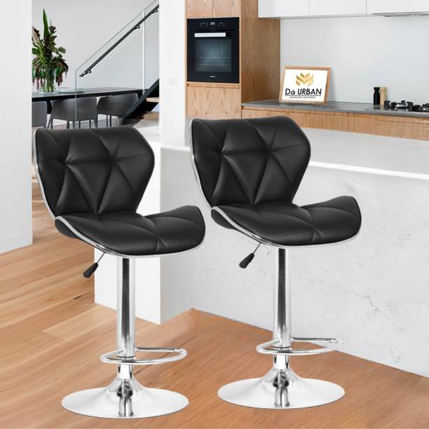Da URBAN Ember Black Revolving | Height Adjustable | Kitchen / Café / Stores | Leatherette Bar Chair
