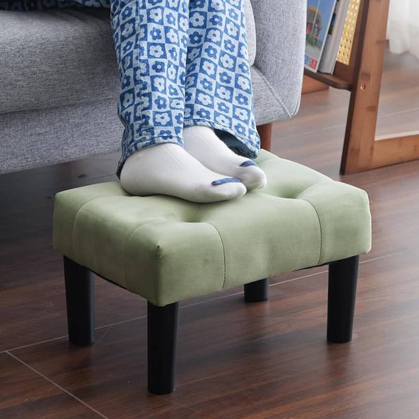 CUSHVORA Solid Wood Standard Ottoman
