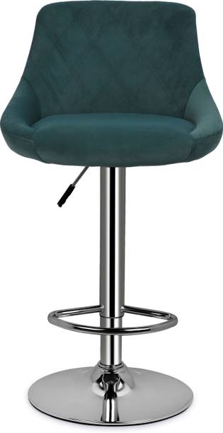 DPI velvet Exterior, Adjustable Swivel Chrome Gas Lift, Steel Footrest & Base Fabric Bar Stool