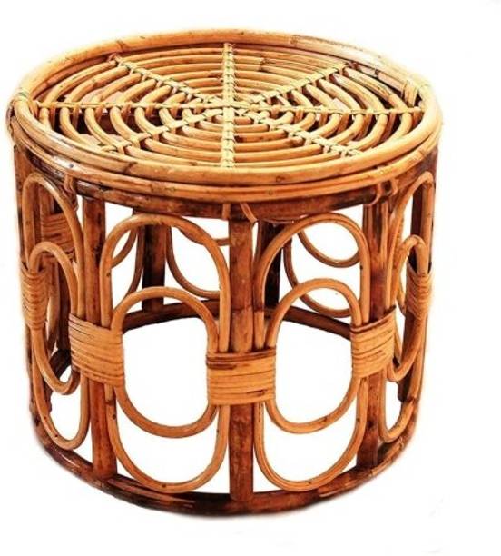 K A OUTDOOR FURNITURE Premium Handmade Round Rattan Coffee Table & Stool for Balcony Cane Bar Stool