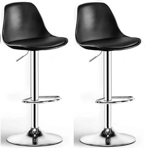 SEATFIT Adjutable Height, Revolving Bar Stool Chair for cafe, Restro, Home Pack of 2 Metal Bar Chair