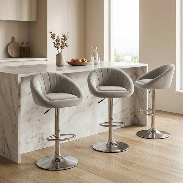 SEATFIT Adjustable Swivel Bar Chair with Cushioned Seat for Kitchen & Bar Solid Wood Bar Stool