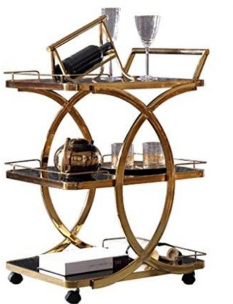 Suhani 01 rounded bar trolly Metal Bar Trolley