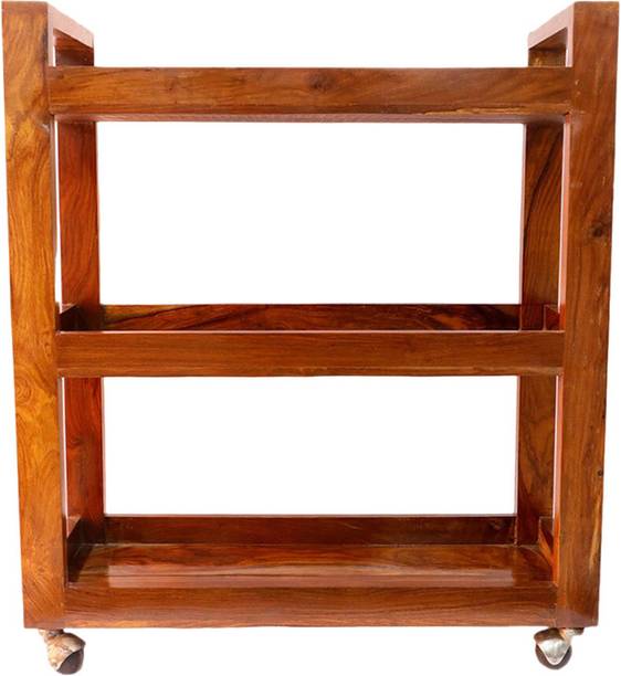 THE OLD CABINET The Old Cabinet Solid Wood Trolley Perfect For Home/ Restaurant/ Bar Solid Wood Bar Trolley