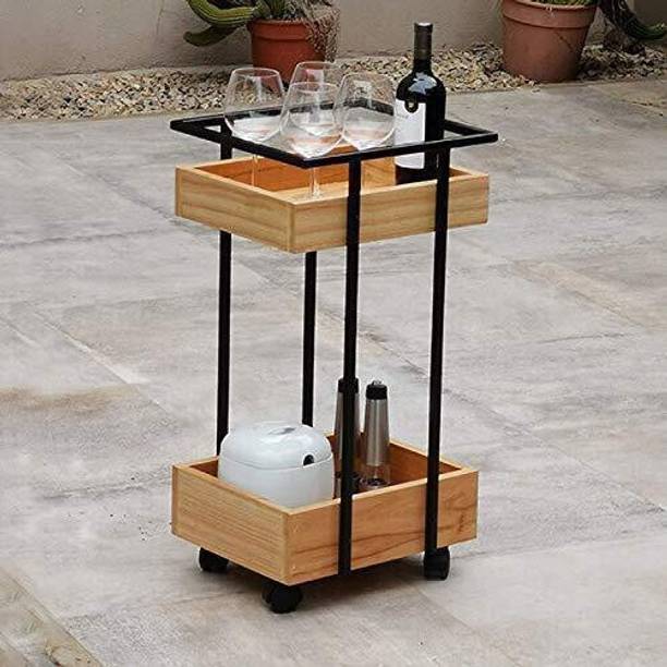 Cherry Wood Sheesham ( Rosewood ) Solid Wood Bar Trolley