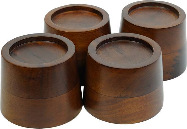 LAKDI-BAAZ Bed Riser Table Base Fridge & Cupboard Stand Machines & Almirah Rack 3 inch Solid Wood Bar Trolley