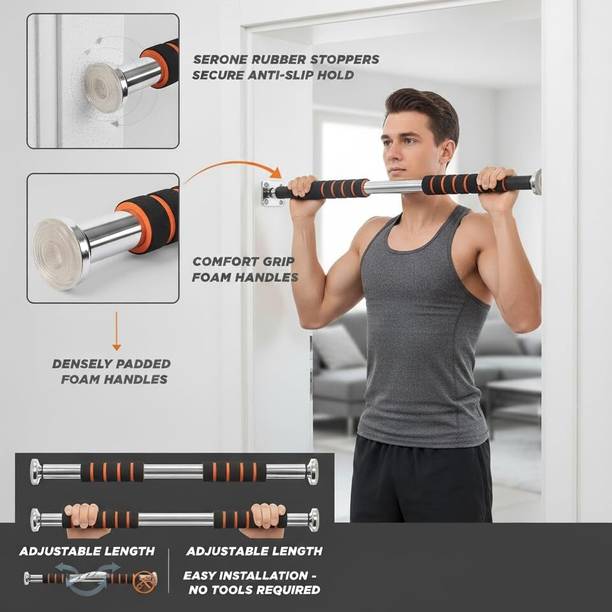 MOVEX Morex Pull Up Bars for Home Workout – Non-Slip Steel Bar Max Load Capacity 100Kg Pull-up Bar