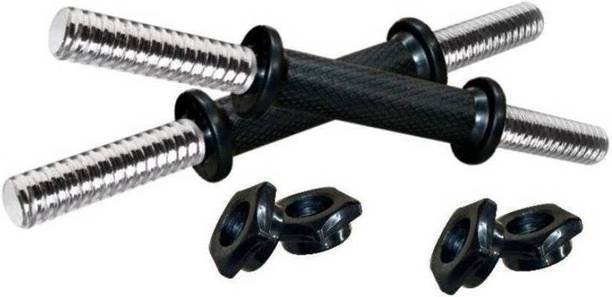 HACKERX Dumbbell Rod with Plastic Nuts Weight Lifting Bar
