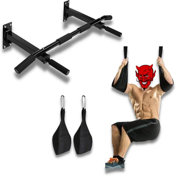 FIRE FITNESS Wall Mounting Chin Up Bar with ab strap fo...
