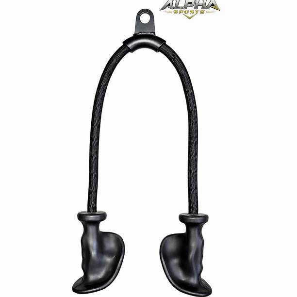 ALPHA SPORTS Tricep rope with Ergonomic Handel ,Cable Attachment Triceps Bar