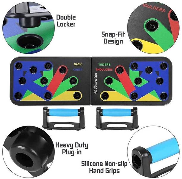 LIVOX Fitness Push Up Board with Color-Coded Body Building Stand Board System Push-up Bar