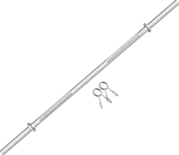 BULLAR Weight Lifting Rod, Gym Bar with Locks (STRAIGHT, 3 FT 21 MM) Weight Lifting Bar