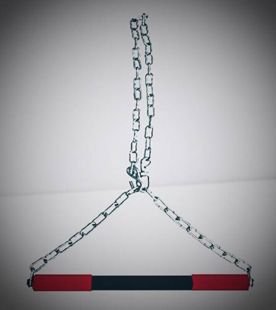 Etahmart Steel Height Increase Pull Up Bar for Chin Ups Hanging Rod With Chain (Home/Gym) Weight Lifting Bar