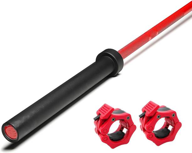 YMD 7 feet Red Olympic Weightlifting Powerlifting Gym Crossfit Barbell Rod 15kg Weight Lifting Bar