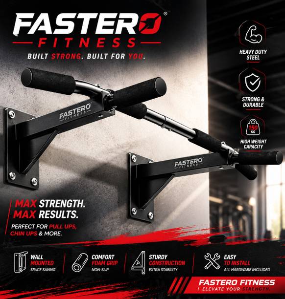 FASTERO FITNESS Wall mounting Chin up Pull-up Bar (Blac...