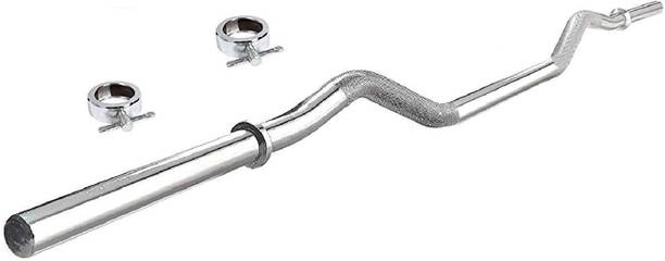 KORBAX 3 FEET GYM ROD FOR WEIGHT LIFTING Stainless Steel 3 Ft EZ Bar Weight Lifting Bar