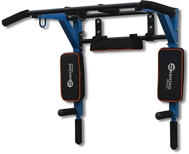 HASHTAG FITNESS Pull up bar for Home,3in1 Wall Mount dips bar,dips Stand with Double Toning Tube Pull-up Bar