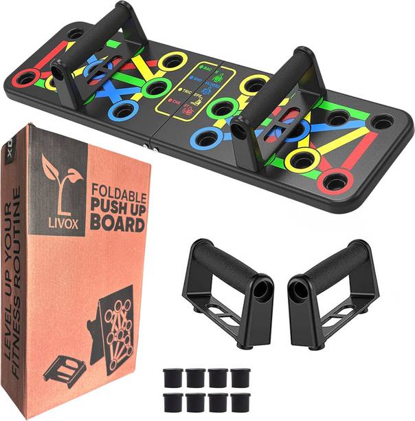 LIVOX Portable Push Up Board System, 14 in 1 Body Building Exercise Tools Push-up Bar