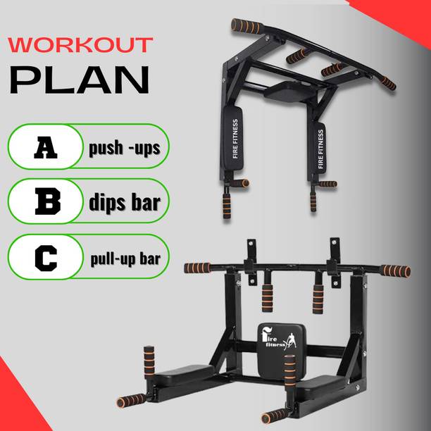 FIRE FITNESS wall mount pull up stand multifunctional p...