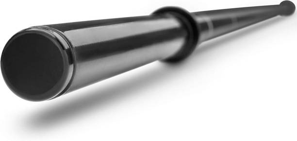 YMD 5FT Straight Black 8mm Weightlifting Rod With Barbell Clamps Weight Lifting Bar