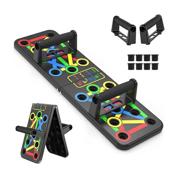 Allepy 15-in-1 Push-Up Board with Strong Grip for Chest Body Workout Home Gym Exercise Push-up Bar