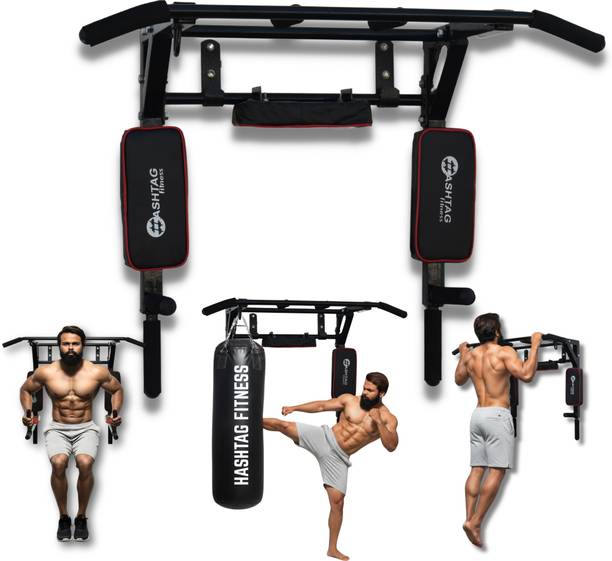 HASHTAG FITNESS Wall mount pull up bar for home gym equ...