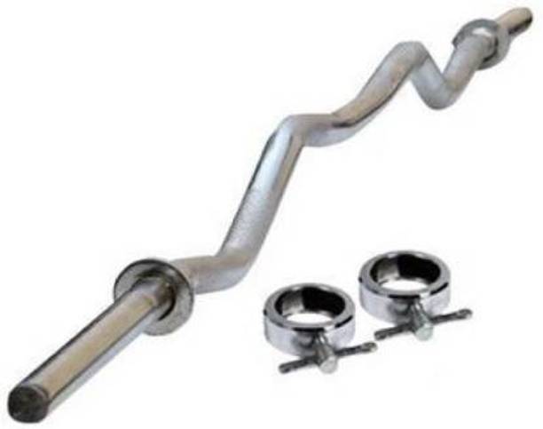 SBR Sports '3 FEET 19MM EZ CURL ROD / BEND BAR WITH LOCKS FOR HOME GYM EXERCISE Weight Lifting Bar