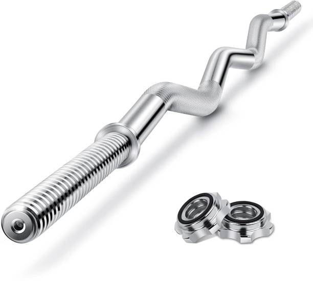 KOBO 4ft Imported Curl Barbell 28mm Weight Lifting Bar