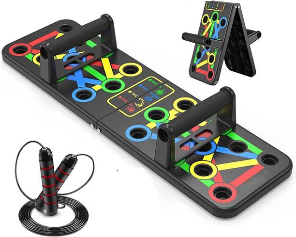 Quickfit 14-in-1 Push Up Board with Skipping Rope, Foldable Gym Board Men Women पुश-अप बार