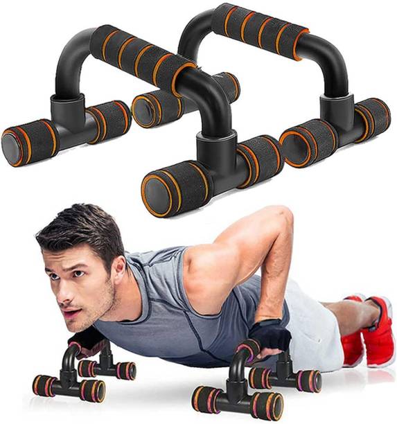 SUVIKSHA Hight density PVC & PP Push up Bar For Home Exercise Dips Chest pres training Floor Training Bar