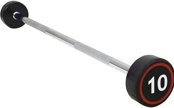 AtNSports Fix barbell rod 10 kg 30mm diameter rubber coated steel weight lifting bar Weight Lifting Bar
