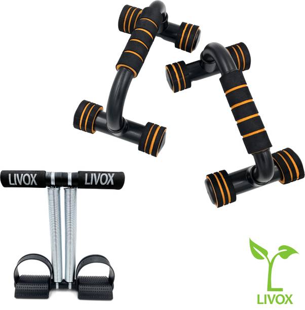 LIVOX Push-Up Bar Stand & Tummy Trimmer Combo Push-up Bar