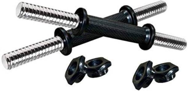 KORBAX Fitness Dumbbell Rod Pair With Plastic Nuts For Men And Women Weight Lifting Rod Weight Lifting Bar