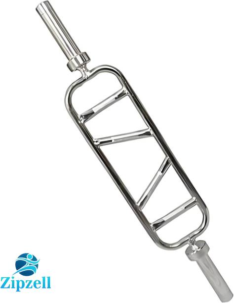 Zip Zell Sports Olympic Box Barbell Rod, 50 mm, 30 mm Internal Diameter, 2 Spring Locks Weight Lifting Bar