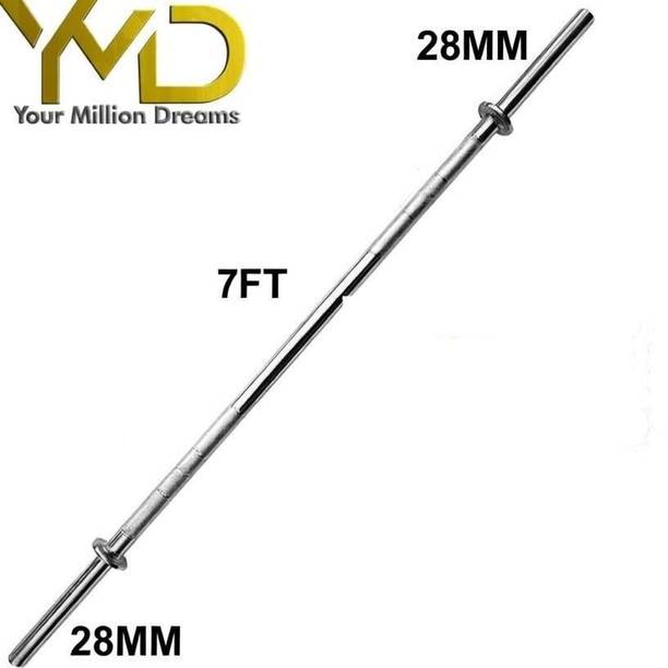 YMD 7FT Straight 28mm weightlifting rod With Barbell Clamps And Spring Lock Weight Lifting Bar