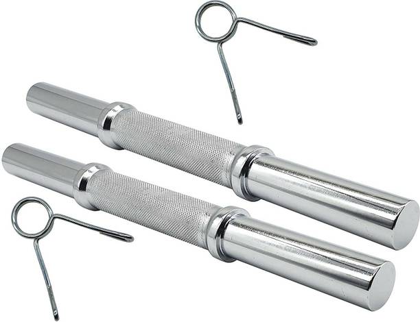 LCARNO 14INCH Dumbbell Rods , Professional Dumbbell Handles 28mm and Spring Collars Multi-training Bar