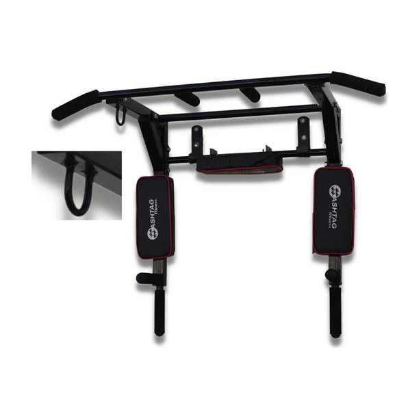 HASHTAG FITNESS Wall mount pull up bar, 3 in 1 Dip Station